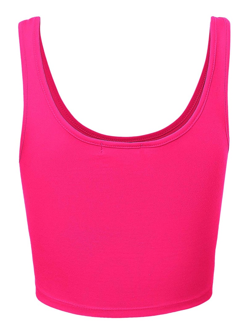 HATOPANTS Women Sleeveless Racerback Crop Tank Top Cami Backless Scoopneck Shirts HOTPI M - Image 3